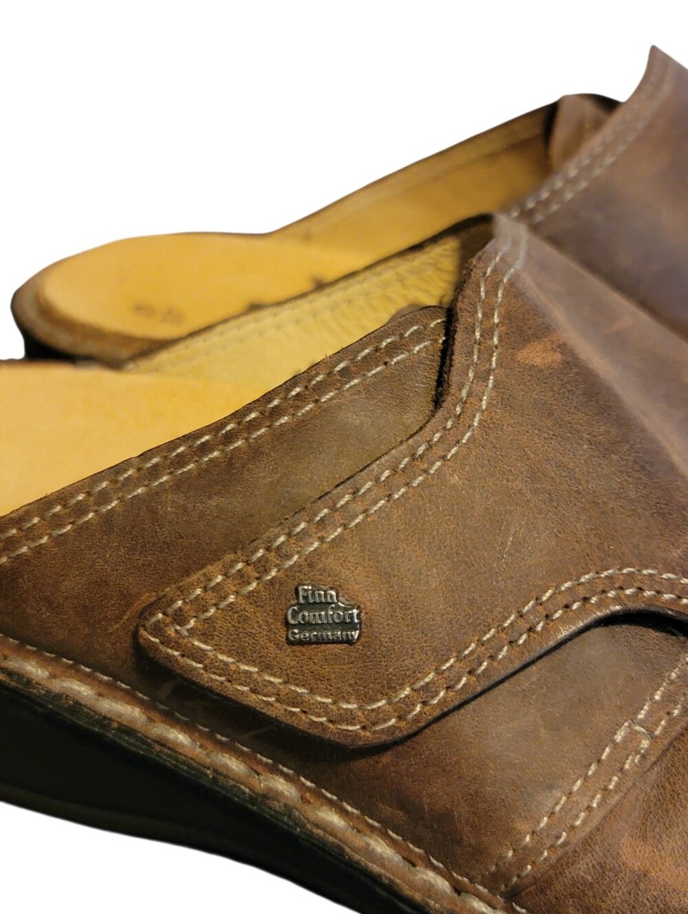FINN Comfort Clogs Brown Nubuck Leather Slip On Comfort Shoes Mules 37 US 6.5-7 - Picture 5 of 10